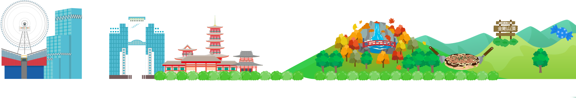 大阪の山・建物イメージ